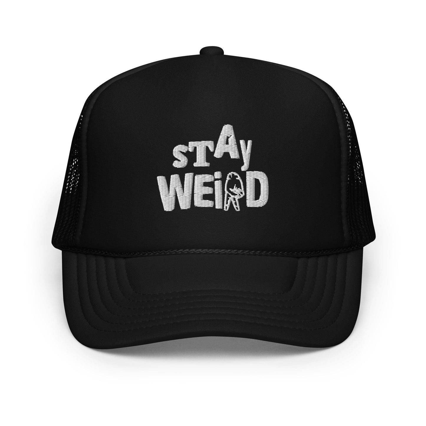 STAY WEIRD TRUCKER HAT