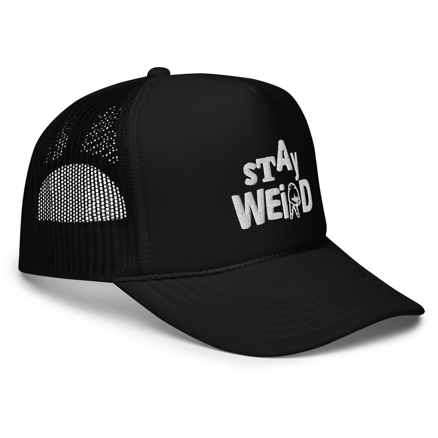 STAY WEIRD TRUCKER HAT